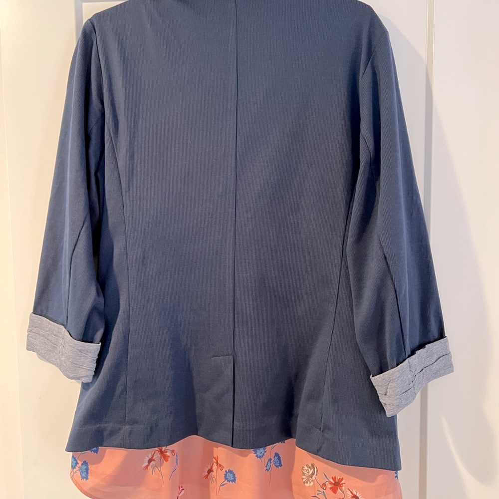 Navy blue cotton blazer size 2x NWT